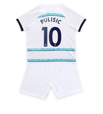 Chelsea Christian Pulisic #10 babykläder Bortatröja barn 2022-23 Korta ärmar (+ Korta byxor)